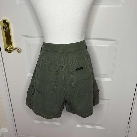 Riveted by Lee Vintage Hi Rise Green Cargo Utility Shorts. 12P Y2K - Picture 5 of 14